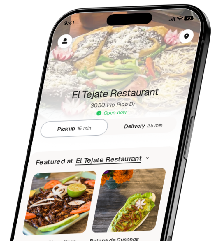 El Tejate Restaurant app preview